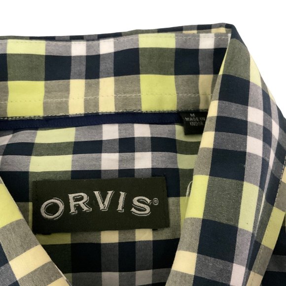 ORVIS Mens Long Sleeve Casual Shirt Size Med Button Front Multi Color Plaid - Picture 4 of 11